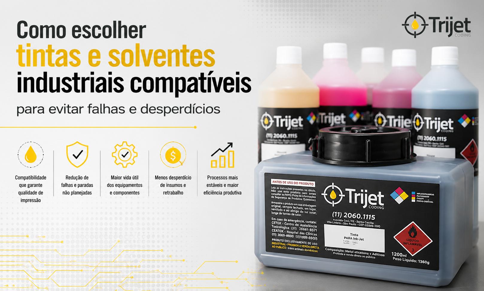 Como escolher tintas e solventes industriais compatíveis