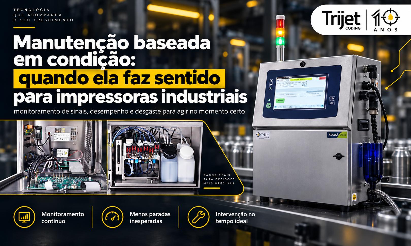 Manutenção baseada em condição para impressoras industriais