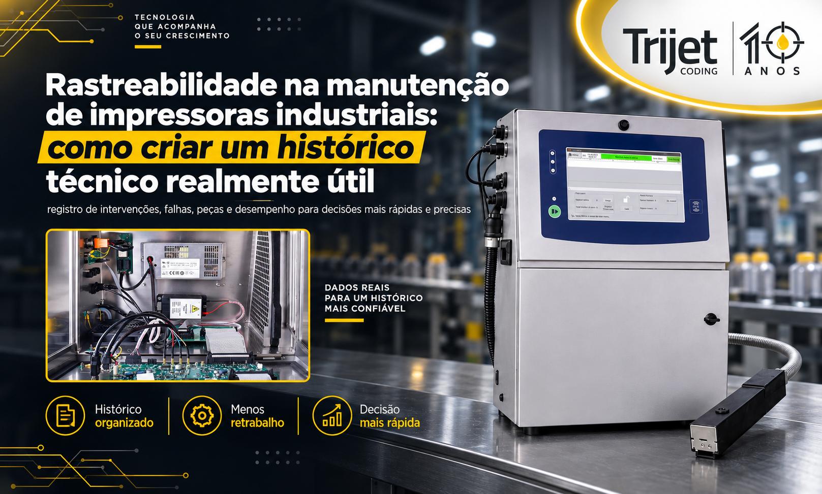 Rastreabilidade na manutenção de impressoras industriais