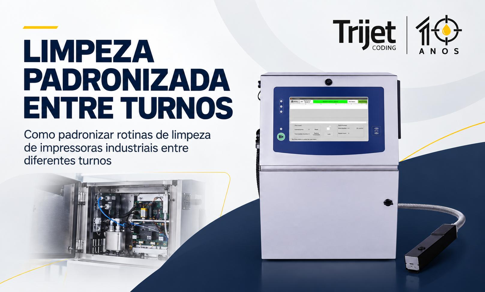 padronizar rotinas de limpeza de impressoras industriais